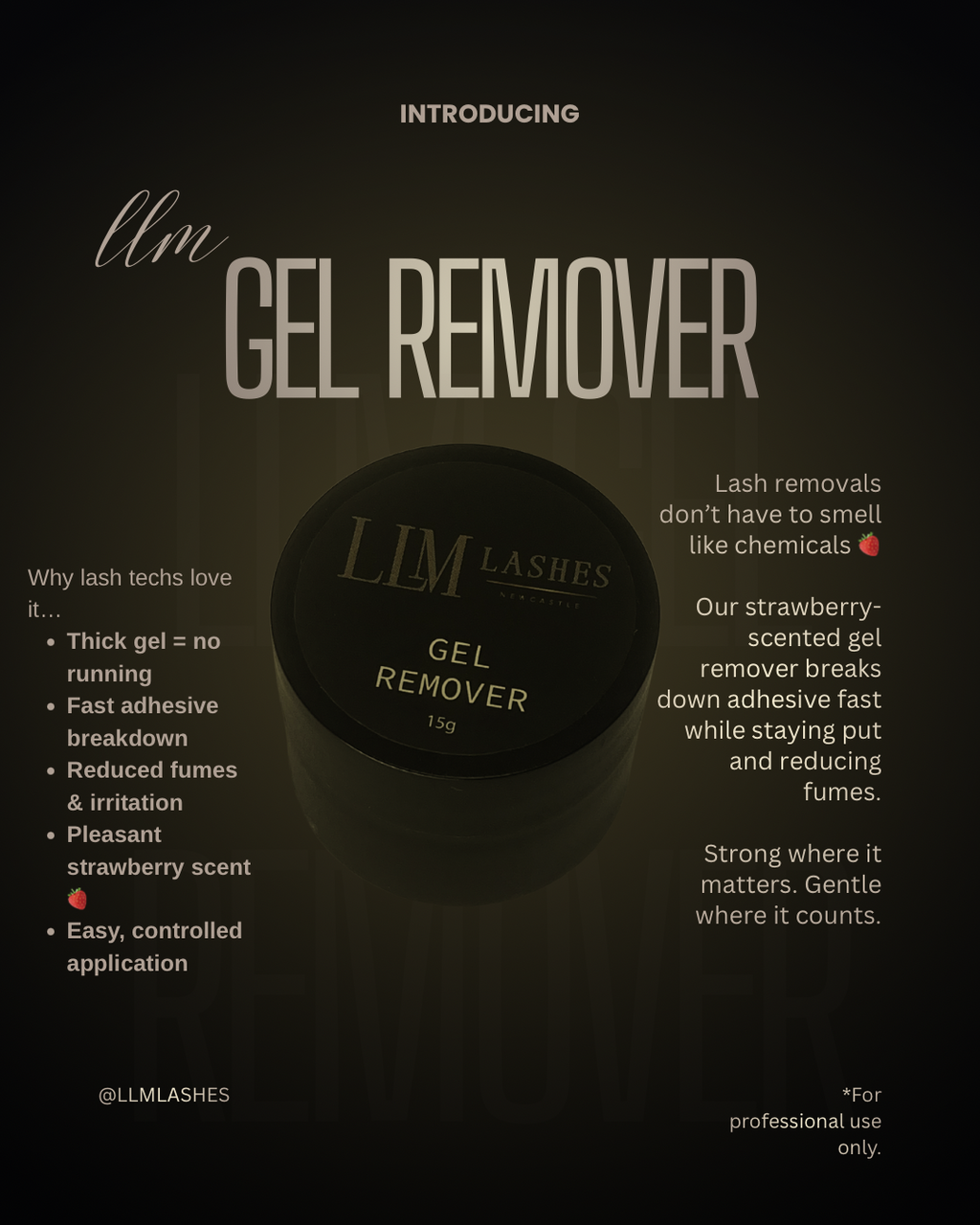 LLM Gel eyelash extension remover
